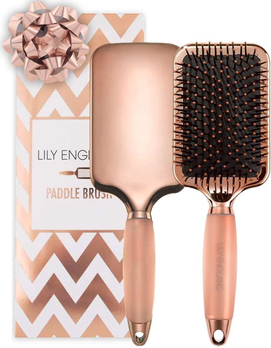 Élégante Brosse Plate, Parfaite Pour Le Démêlage, Le Lissage Et Le Séchage, or Rose,