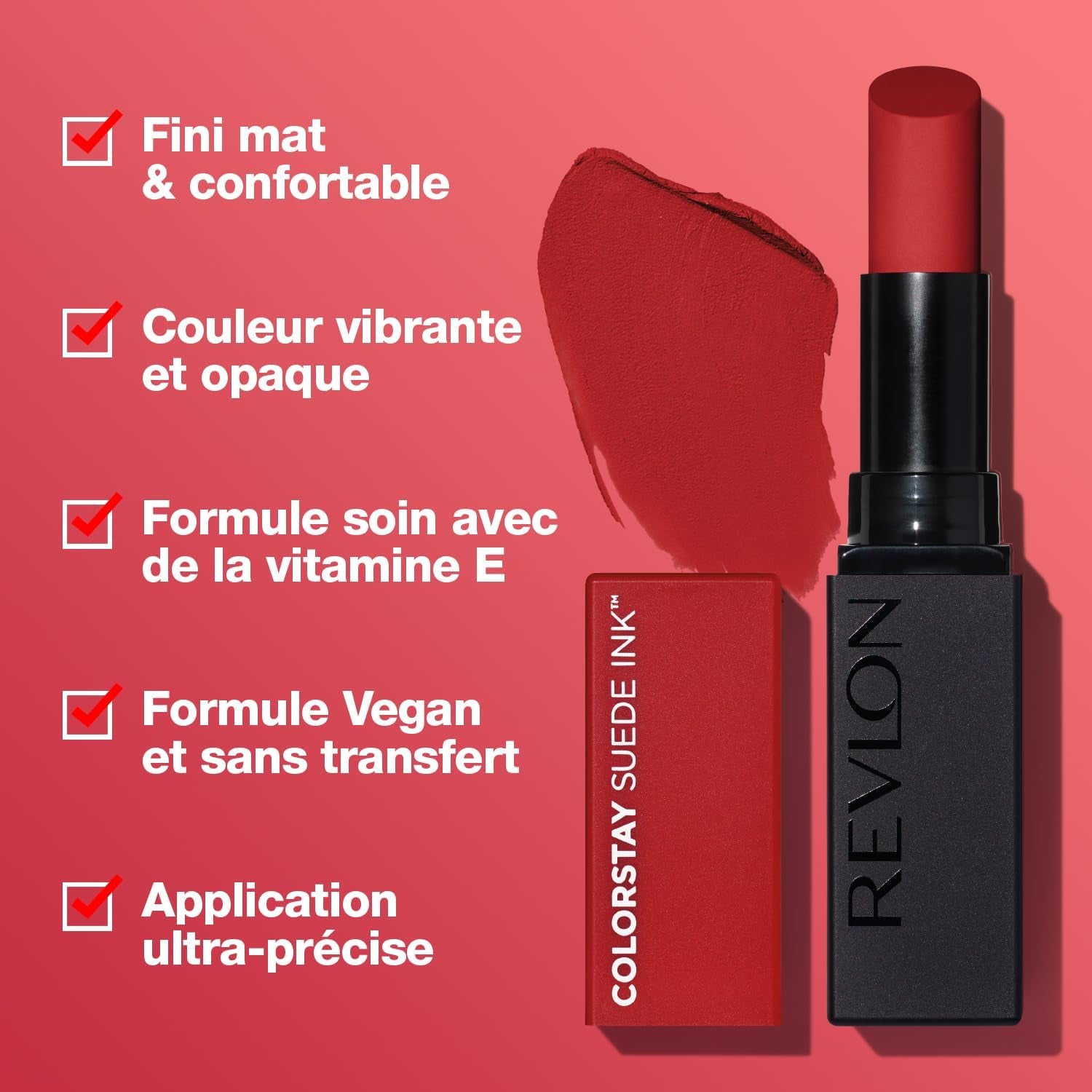 , Colorstay Suede Ink, Rouge À Lèvres, Fini Mat, Couleur Vibrante, Formule Soin & Vegan, Infusée En Vitamine E, N°012 Power Trip, 2,55 G